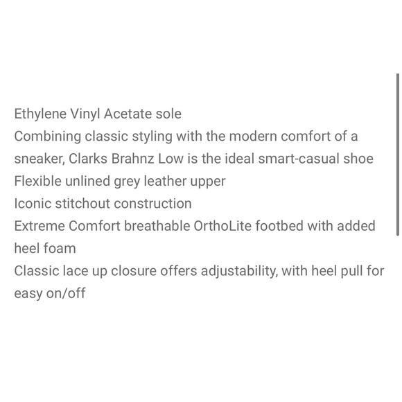 Clarks Men's Brahnz Low Oxford Size 11 $163 - Picture 4 of 7